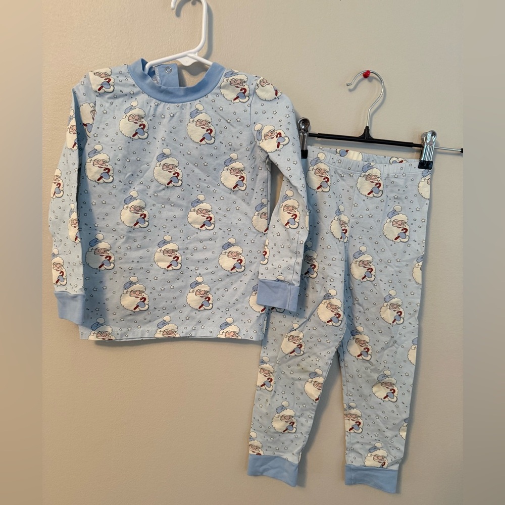 Sal & Pimenta Blue Christmas Santa Pajamas